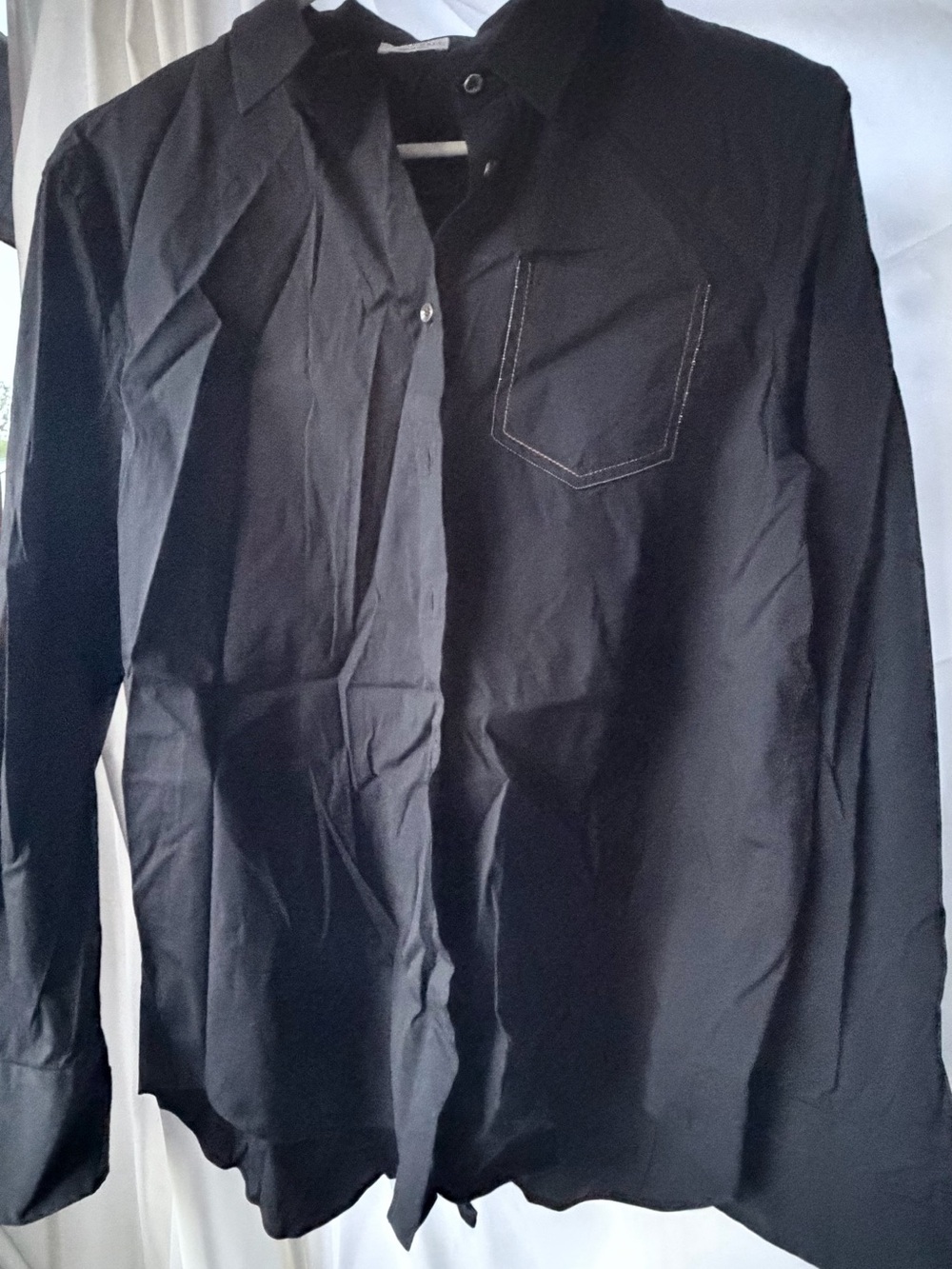 Brunello Cucinelli dark navy Long-Sleeve Button Shirt like new been in purchase